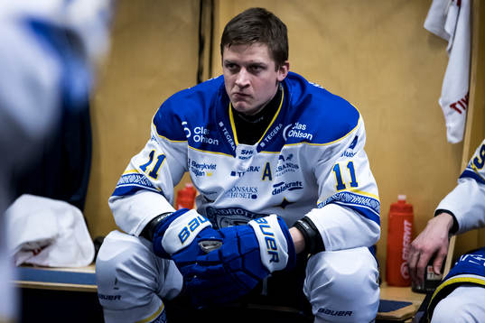 Leksands Martin Karlsson innan ishockeymatchen i SHL mellan