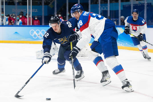 Harri Pesonen of Finland in the men’s ice hockey