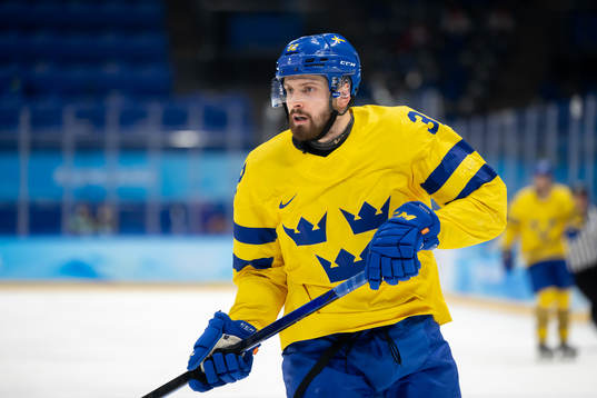 Lukas Bengtsson of Sweden in the men’s ice hockey