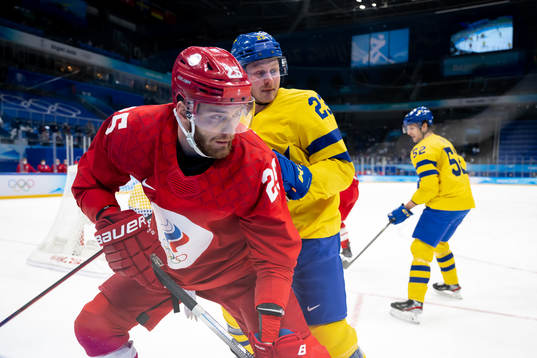 Mikhail Grigorenko of Russia and Lucas Wallmark of Sweden