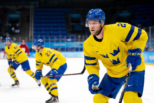 Christian Folin of Sweden in the men’s ice hockey