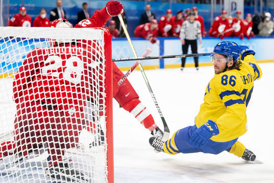 Mathias Bromé of Sweden in the men’s ice hockey