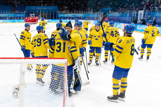 GoaltendersLars Johansson and Magnus Hellberg of Sweden