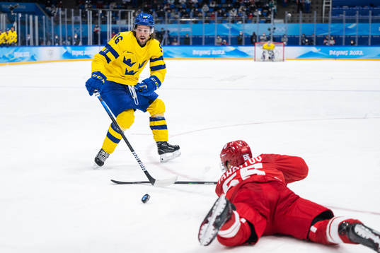 Mathias Bromé of Sweden in the men’s ice hockey