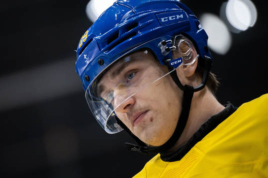Pontus Holmberg of Sweden in the men’s ice hockey