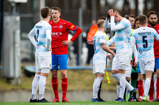 Helsingborgs Viktor Lundberg och Kasper Enghardt