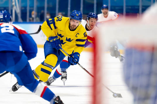 Anton Lander of Sweden in the men's ice hockey bronze medal