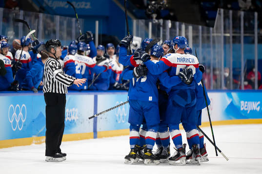 The players of Slovakia celebrate