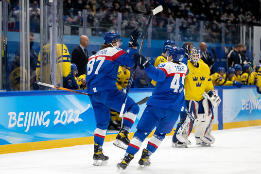 of Slovakia Pavol Regenda celebrates