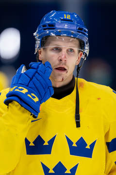 Max Friberg of Sweden looks dejected