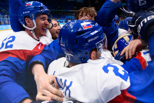 The players of Slovakia celebrate
