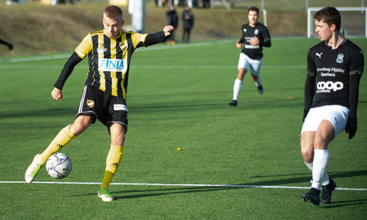 IFK Hässleholms Jens Lynard i träningsmatchen mellan