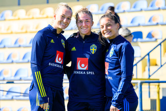 Stina Blackstenius, Filippa Angeldahl and Johanna Rytting