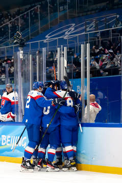 Samuel Takac of Slovakia celebrates
