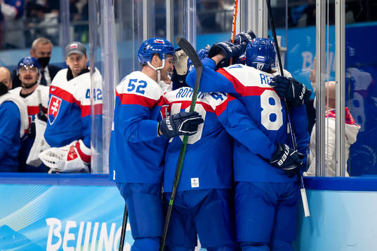 Samuel Takac of Slovakia celebrates