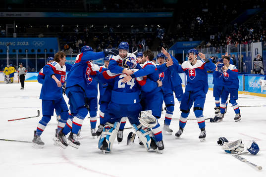 The players of Slovakia celebrate