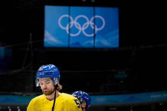 Linus Johansson of Sweden looks dejected