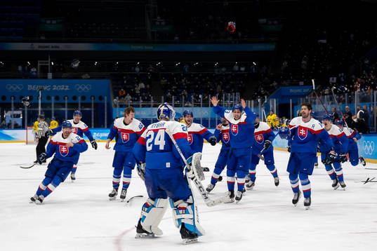 The players of Slovakia celebrate