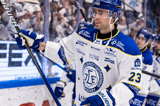 Leksands Mikael Ruohomaa jublar
