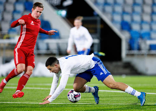 Östers Alex Thor Hauksson och IFK Norrköpings Lucas Lima