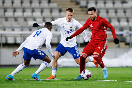 IFK Norrköpings Jacob Ortmark och Östers Dzenis Kozica