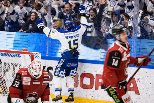 Leksands Max Veronneau jublar