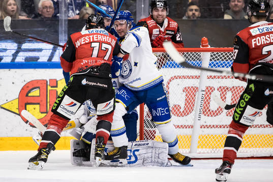 Leksands Mikael Ruohomaa och Malmö Redhawks Pathrik