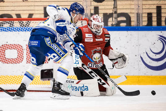 Leksands Carter Ashton och Malmö Redhawks målvakt Daniel