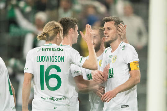 Hammarbys Richard Magyar jublar