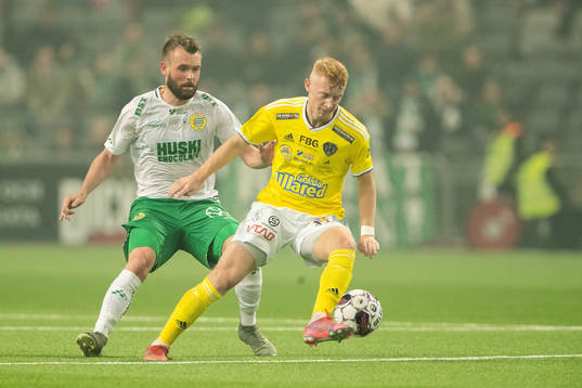 Hammarbys Mads Fenger Nielsen och Falkenbergs Wilhelm Ärlig