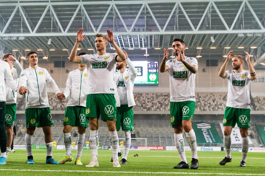 Hammarbys Mayckel Lahdo, Richard Magyar och Nahir Besara