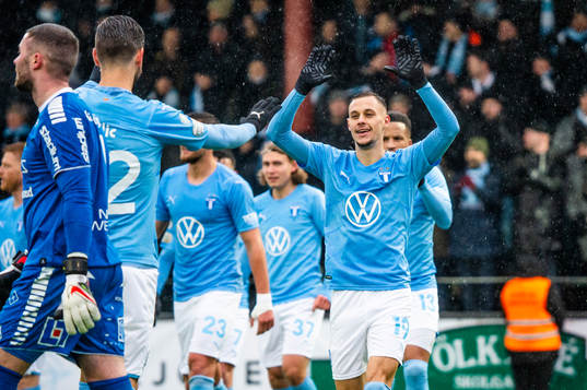 Malmö FFs Veljko Birmancevic jublar