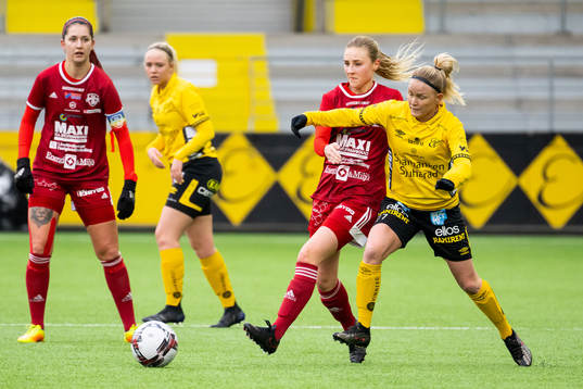 Rävåsens Frida Jonsson Aspelin och Elfsborgs Sara Jardving