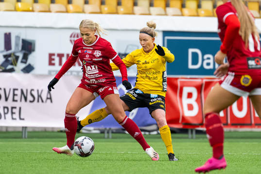 Rävåsens Ida Lilja och Elfsborgs Sara Jardving