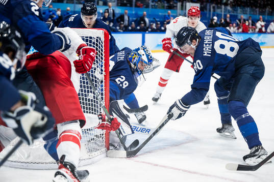 goaltender Harri Säteri of Finland in the men's ice hockey