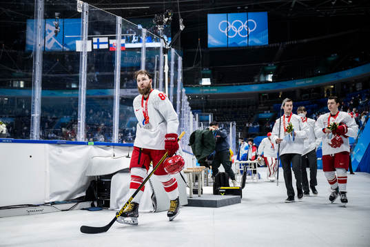 Nikita Nesterov of Russia looks dejected