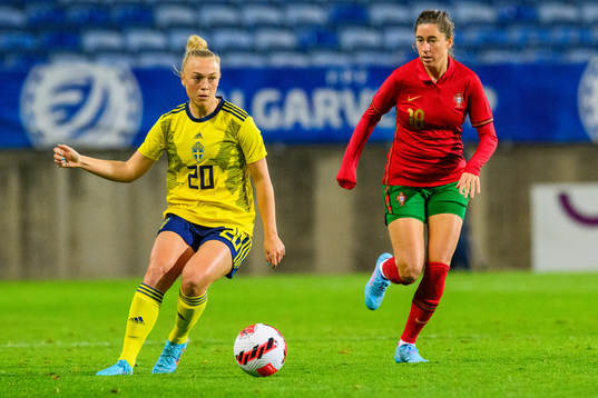 Hanna Bennison of Sweden and Carolina Mendes of Portugal