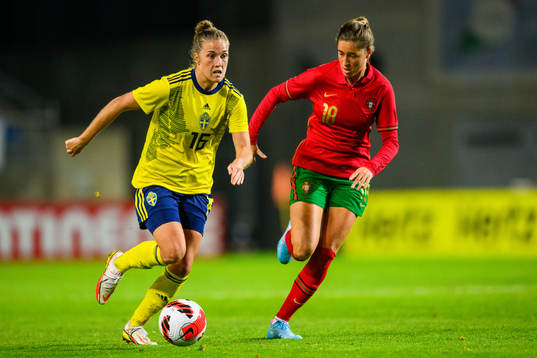 Filippa Angeldahl of Sweden and Carolina Mendes of Portugal