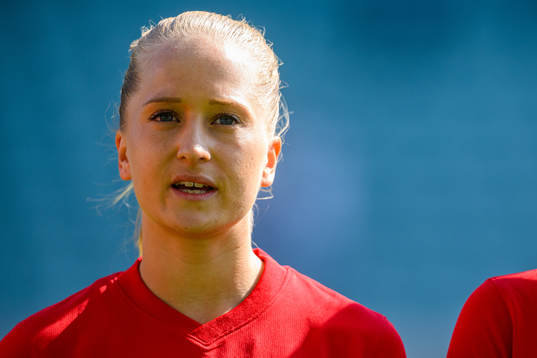 Amalie Vevle Eikeland of Norway ahead the Algarve Cup