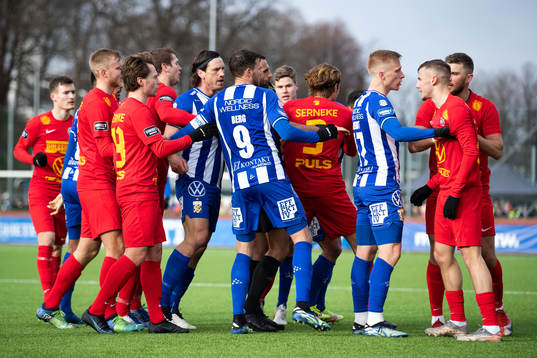 Bråk mellan IFK Göteborg och Landskronas spelare