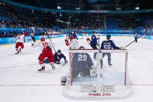 Mikhail Grigorenko of Russia celebrates