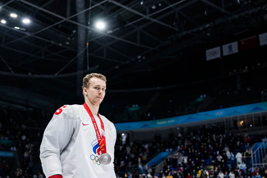 Pavel Karnaukhov of Russia looks dejected