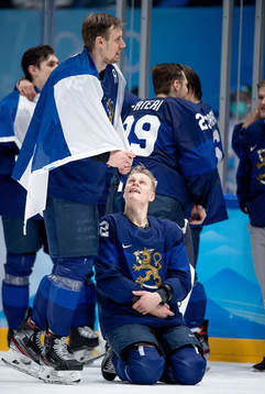 Marko Anttila and Harri Pesonen of Finland celebrate