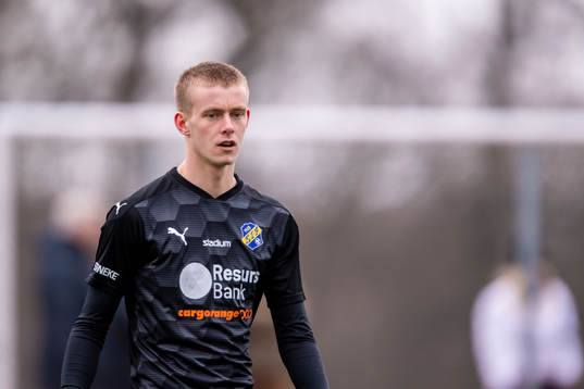 Eskilsminnes målvakt Harry Lomsten deppar