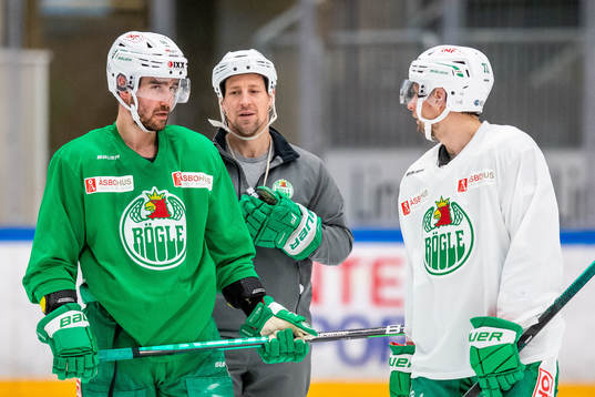 Tränare Cam Abbott och Ludvig Larsson