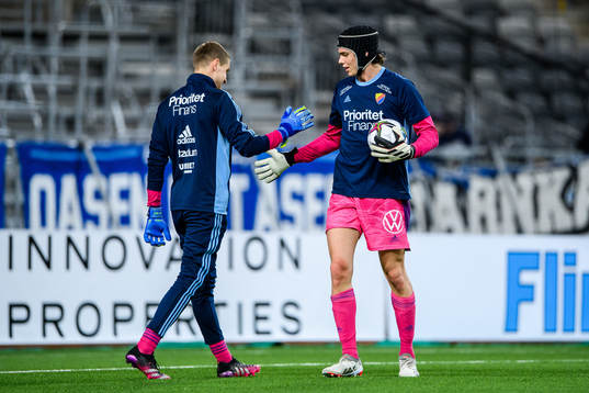 Djurgårdens målvakt Aleksandr Vasyutin och målvakt Jacob
