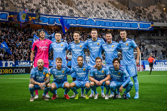 Djurgårdens startelva bestående av målvakt Jacob Widell