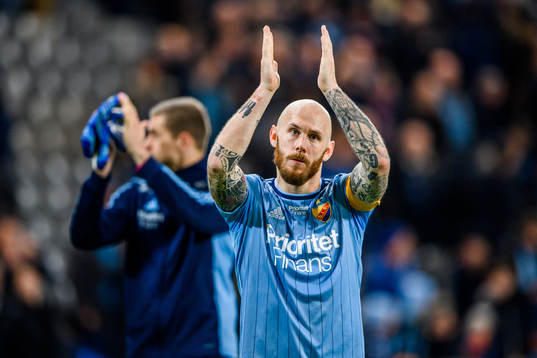 Djurgårdens Magnus Eriksson jublar