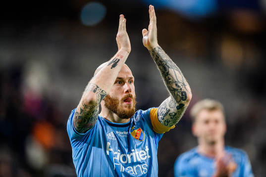 Djurgårdens Magnus Eriksson jublar