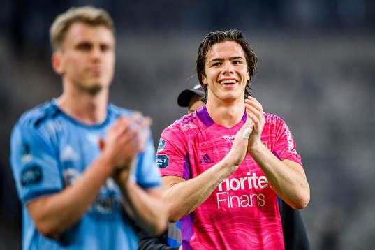 Djurgårdens målvakt Jacob Widell Zetterström jublar